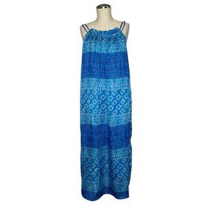 Oscar de la Renta Printed Satin Maxi Dress Size S
